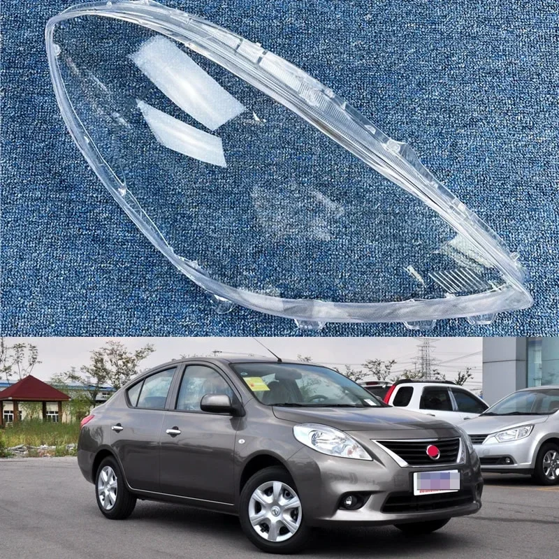 For Nissan Versa 2011 2012 2013 Front Headlamp Cover Lamp Shade Headlight Shell Lens Plexiglass Auto Replacement Parts