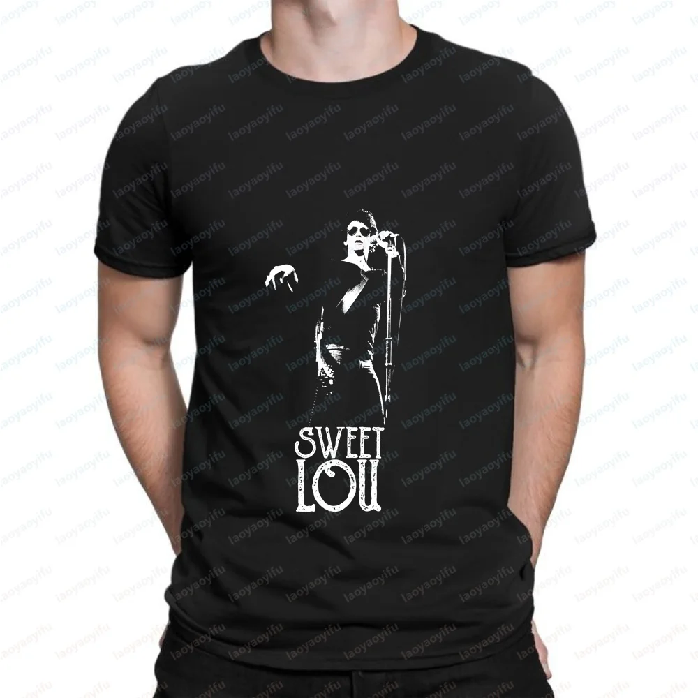 Lou Reed - Classic Band Retro Pop Music Style Casual Multi-Purpose Round-neck T-Shirt for Both Men and Women