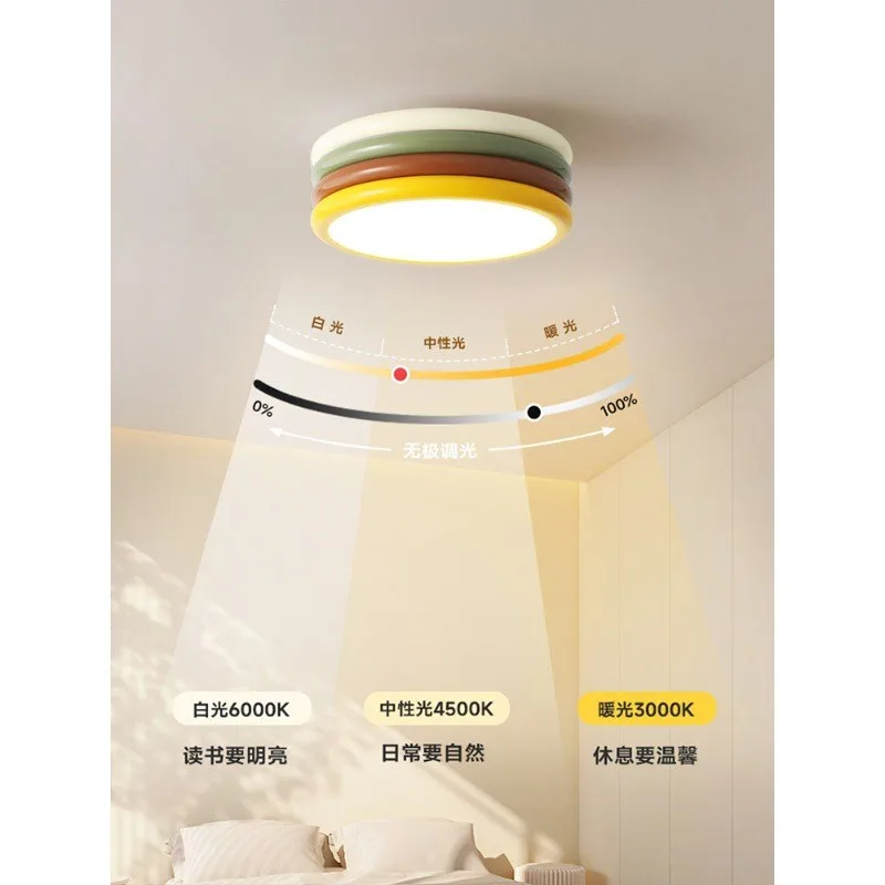 Kids Room Light Bedroom Ceiling Lamp Eye Protection Study Led Lamps Macaron Children Room Color Full Spectrum Room lighting