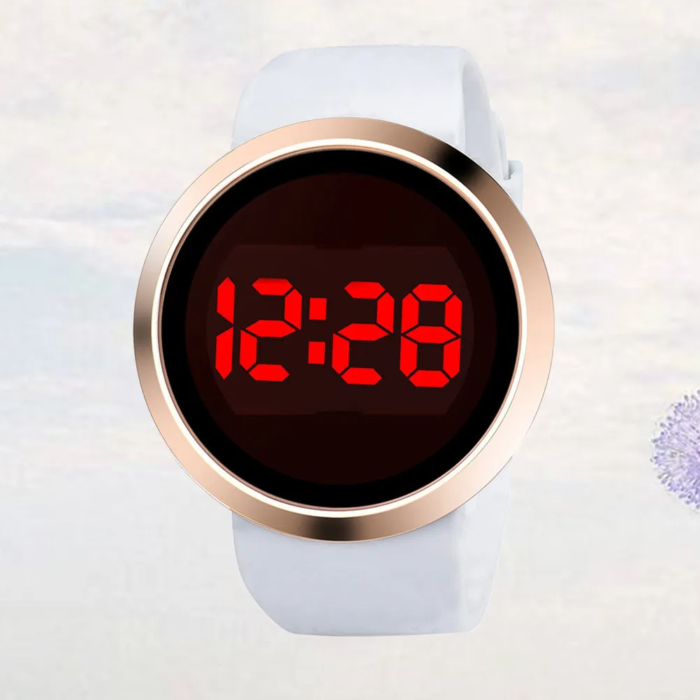 

Мужские и женские наручные часы из сплава с LED-дисплеем, модные цифровые часы-браслет с сенсорным экраном, подарок на день рождения, электронные парные часы, белые