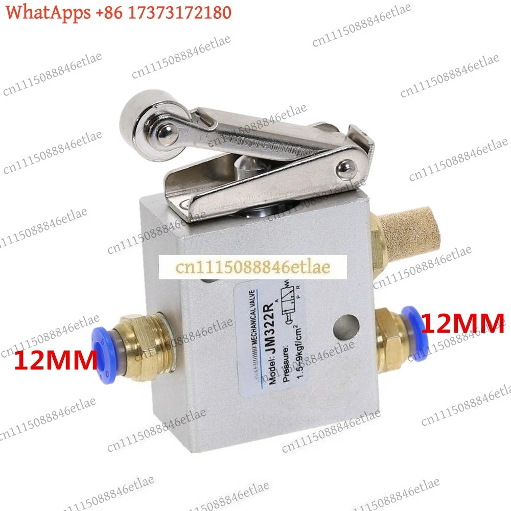 Pneumatic Valve Switch 2 Position 3 Way Female Thread 1/4 12mm Roller Lever Air Mechanical Valve