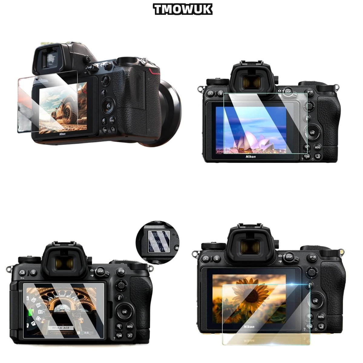 

​​For Nikon Z5 Z6 Z7 Z8 Z9 - Shockproof Tempered Glass Film, 9H Anti-Scratch HD Protective Screen Cover​​