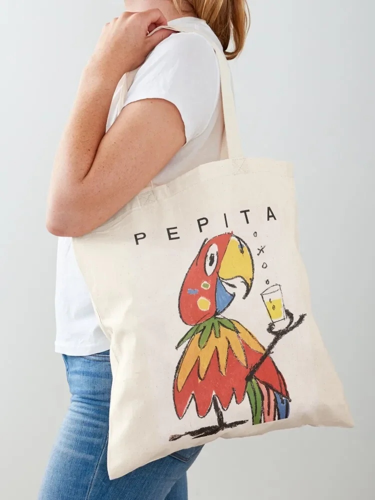 PEPITA The Best Grapefruit Drink Vintage Swiss Poster Tote Bag reusable shopping bag Canvas stote bag tote women