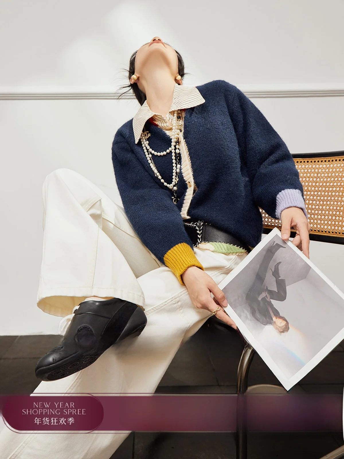 

Uncle Women's Layered Light Blue Sweater Spring Summer Open Cardigan Long Sve Regular Length Faionable Knitwear