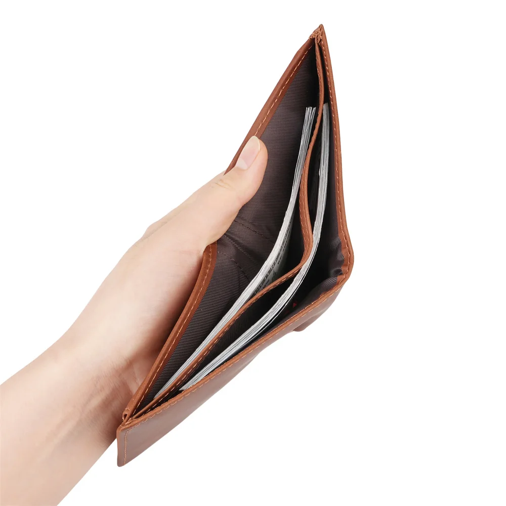 1160 Men's Bifold Leather Short Wallet, Cowhide Men's Leather Wallet, Thickened Coin Purse, Retro Casual Card Bag