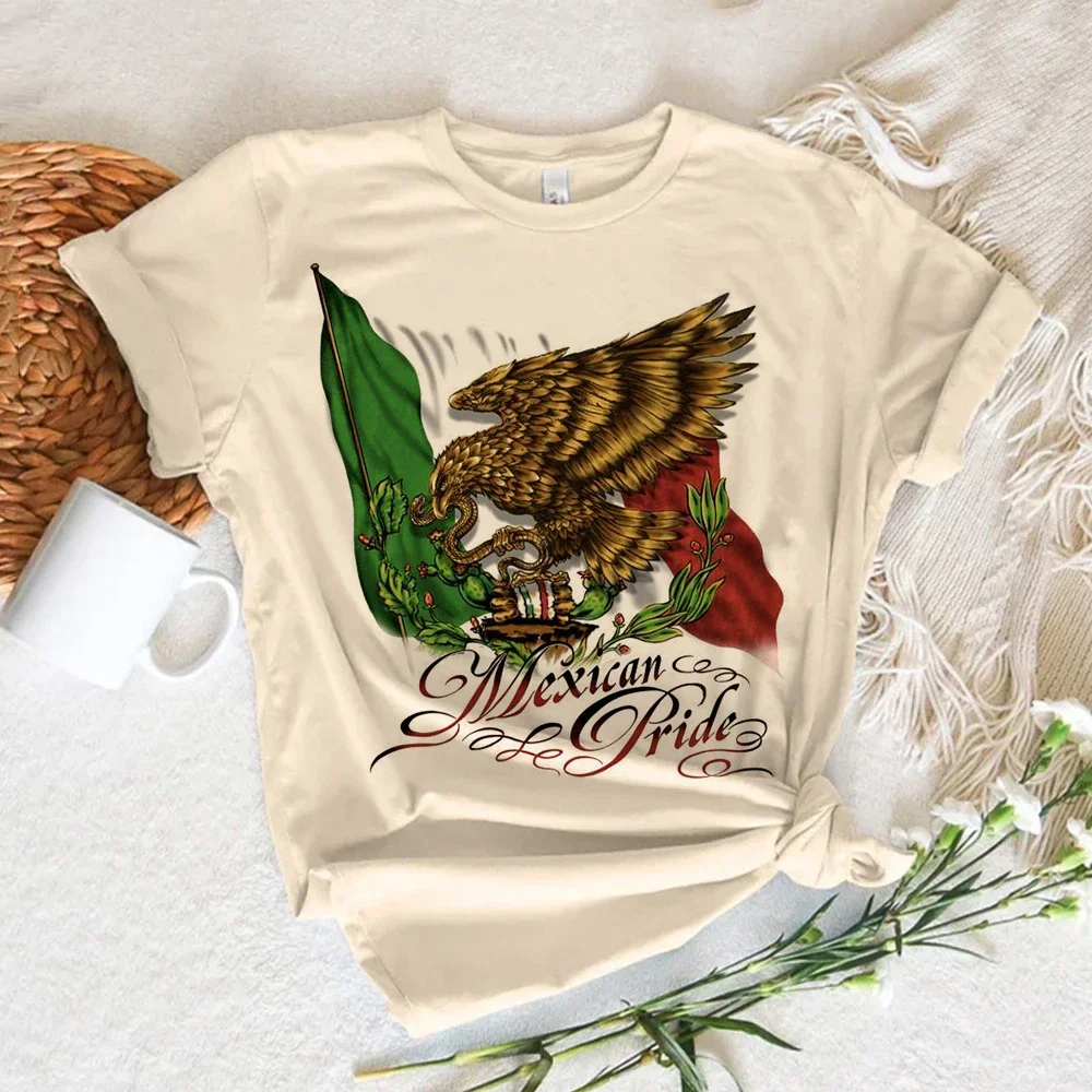 Mexico T-shirts Women Graphic Top Girl Designer Comic Clothes Athleisure Comfortable Graphic Tee Blend