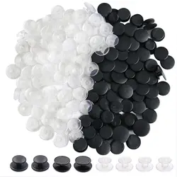 50PCS Buckle Plastic Button, 3 Colors Shoe Charm Buttons Round Buttons DIY Shoes Charm Accessories for Flat Shoe Charms