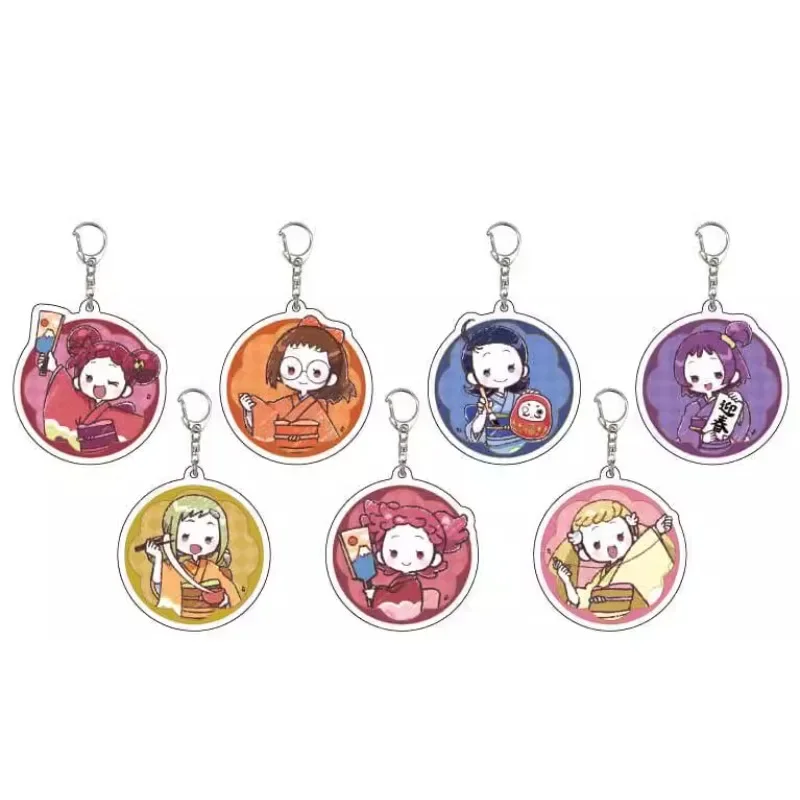 لعبة السحرية Ojamajo Doremi المفاتيح دمية أنيمي هازوكي هانا موموكو Onpu الاكريليك كيرينغ قلادة للهدايا #1