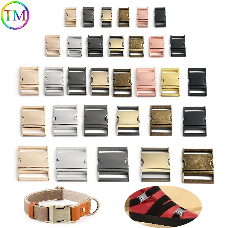 10-30pcs 16-38mm Backpack Buckles Metal Quick Release Buckle Bag Strap Dog Collar Belt Hook Clasp DIY Paracord Leather Accessory