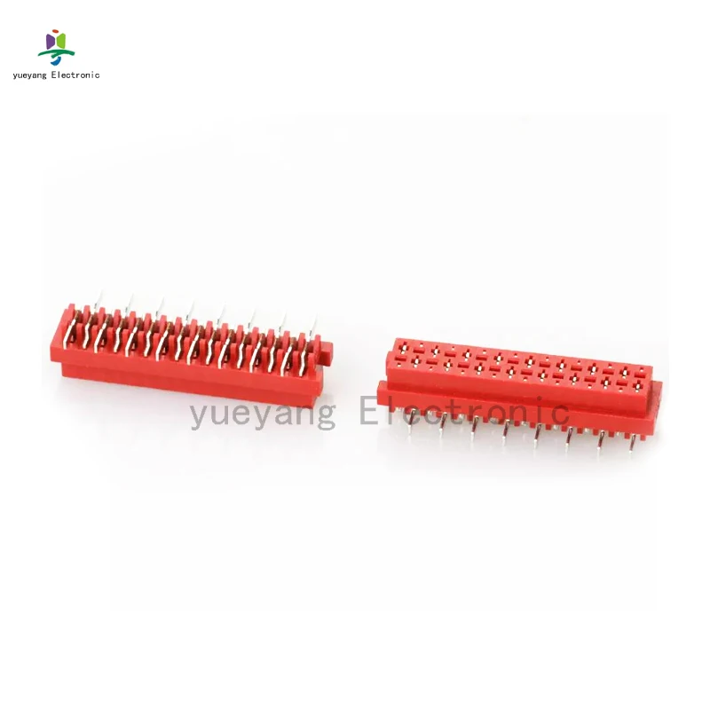 20pcs 2.54mm red IDC connector Micro match staggered 2.54mm pitch connector MRC SMT Type wire to board female socket replace