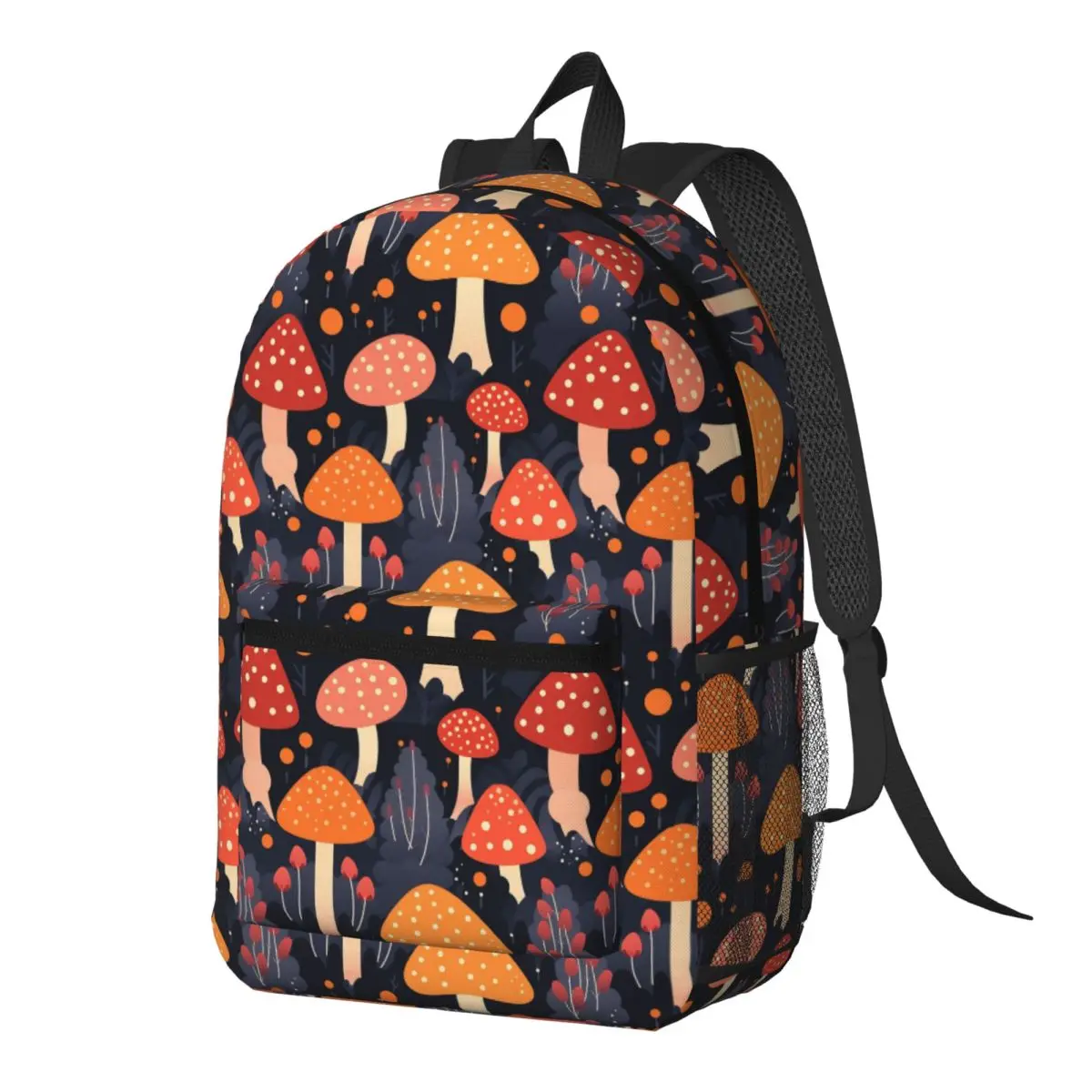 

Dark Mushroom Pattern Backpack Daypack Large Capacity Children BookBag School Bag Shoulder Bags for Men Women