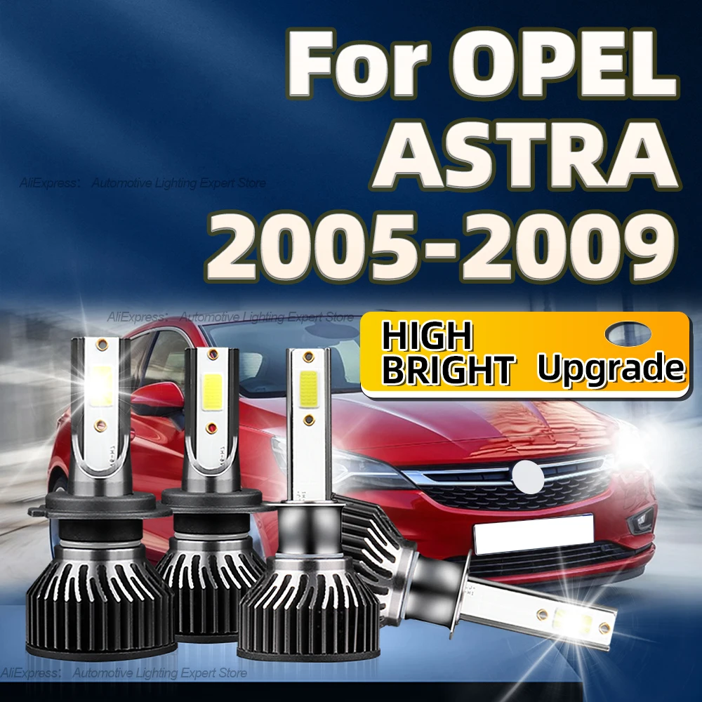 

2/4Pcs LED Headlight Bulbs 360W Car Lamps 6000K H7 H1 Auto Light with Fan 360 degree For OPEL ASTRA 2005 2006 2007 2008 2009