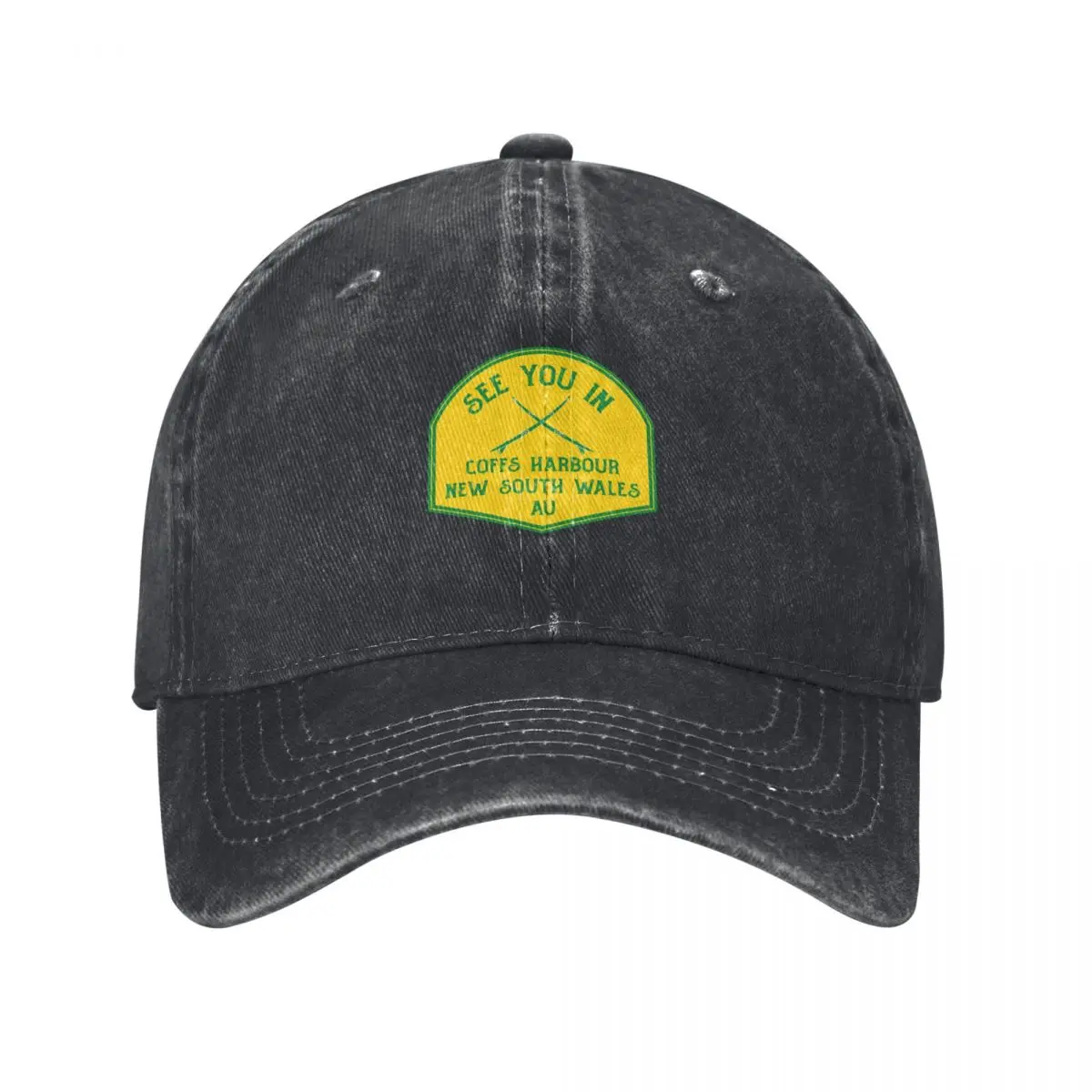 Coffs Harbour-New South Wales-Australia-Green and Gold-See You In Coffs Harbour Baseball Cap Hat Luxury Brand Women's Men's