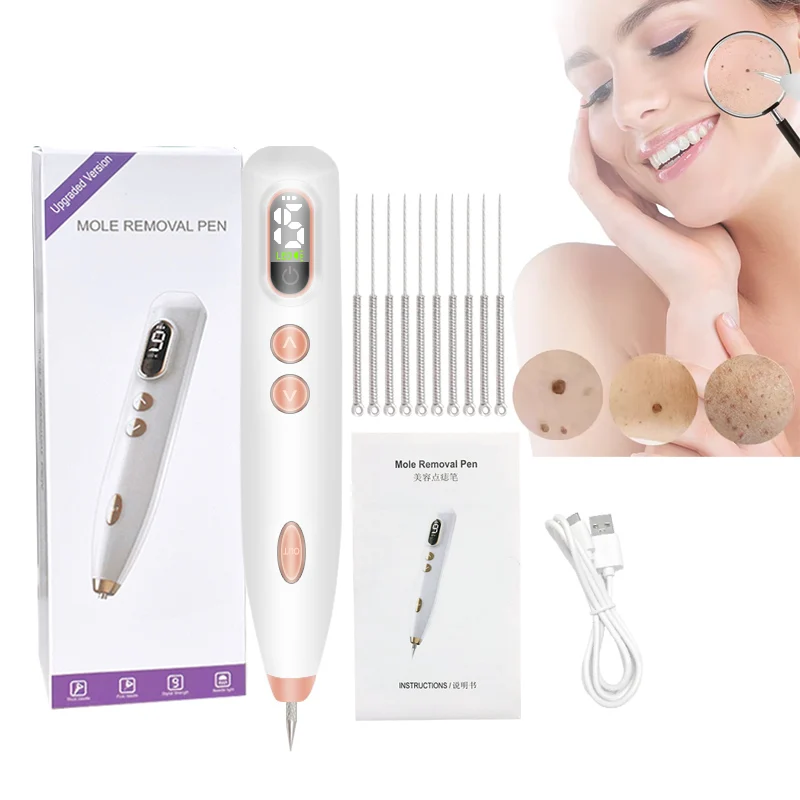 Caneta laser para remoção de marcas de pele, removedor de verrugas, plasma, cuidados com a pele, acne, espinha, cabeça preta, máquina removedora de toupeira, limpeza facial, beleza