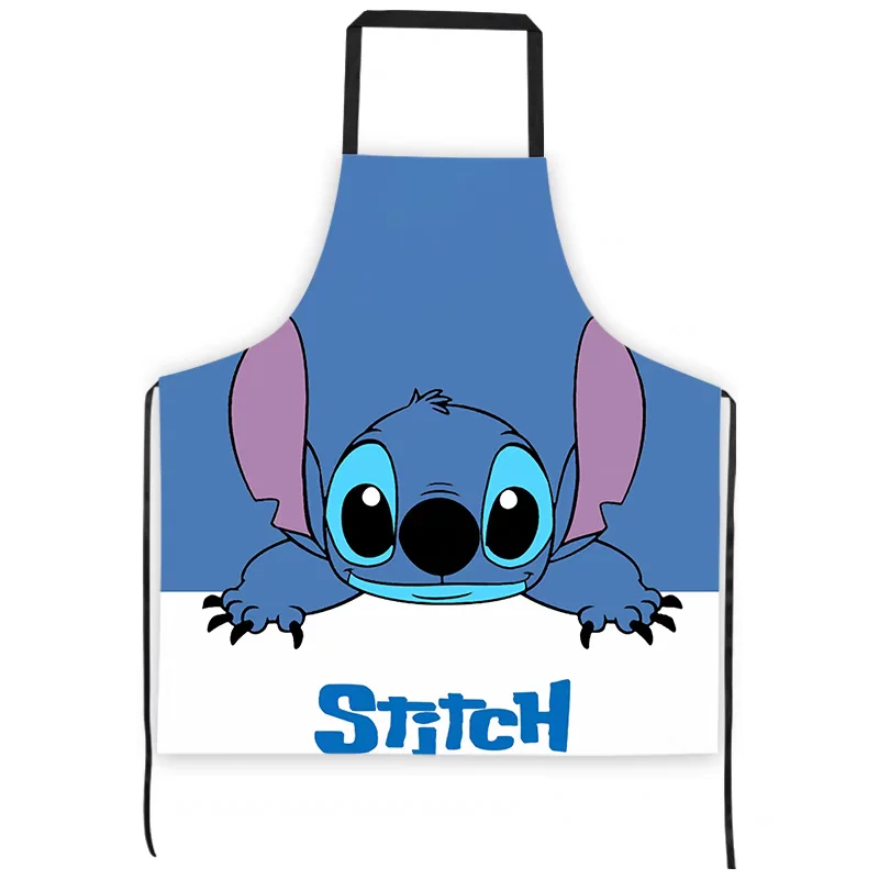 Miniso Disney Stitch Print Kitchen Cooking Apron Polyester Waterproof Oil-Proof for Woman Avental De Cozinha Delantal Cocina