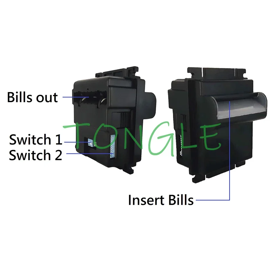 ICT Bill Acceptor Paper Money Banknote Cash Reader Selector TB74 for Fishing Game Toy Crane Claw MALL Arcade Vending Machine