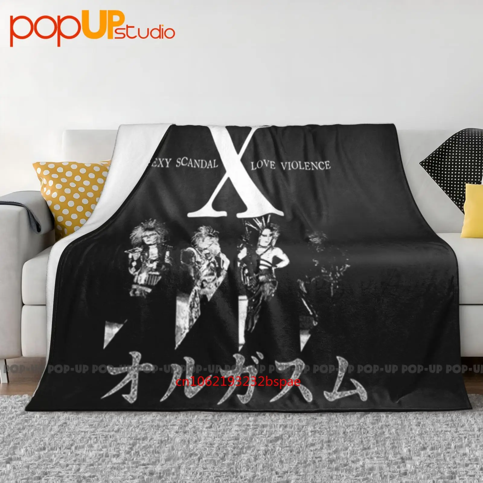X Japón negro Heavy Metal Punk Hide Luna Sea Spread manta ultrasuave edredón invierno funda de sofá fundas de cama