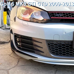 Boczny Splitter Canard dostrajanie łopatek powietrza dla VW Golf 6 MK6 GTI GTD GTE 2009 2010 2011 2012 2013 przedni zderzak samochodowy boczny Spoiler