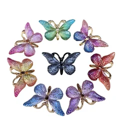 Mix Colors Butterfly Natural Stone Convex Series Flat back Resin Cabochons Jewelry Accessories 10pcs 23*38mm -B27A