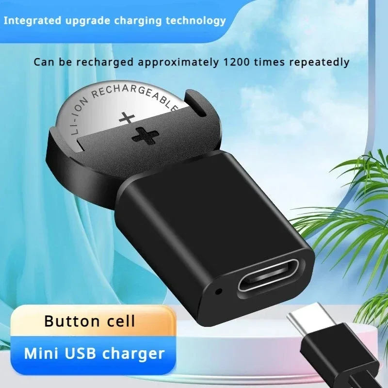 Type-C lithium coin charger USB charging for lir2032, lir1632, lir2025, lir2016, lir2032h mini button battery charger long-lasti