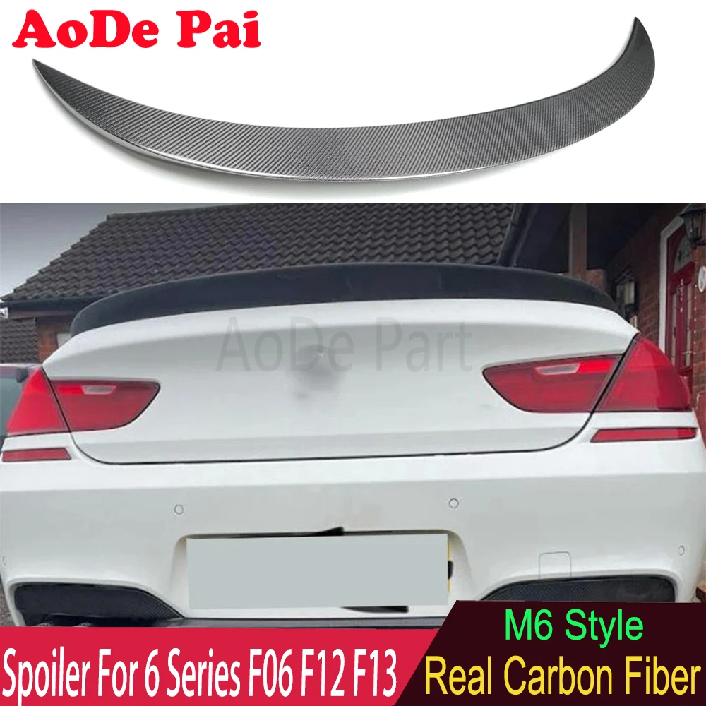 

M6 Style Carbon Fiber Rear Boot Trunk Spoiler Lid For BMW 6 Series F06 F12 F13 Gran Coupe 640i 650i 2012-2016