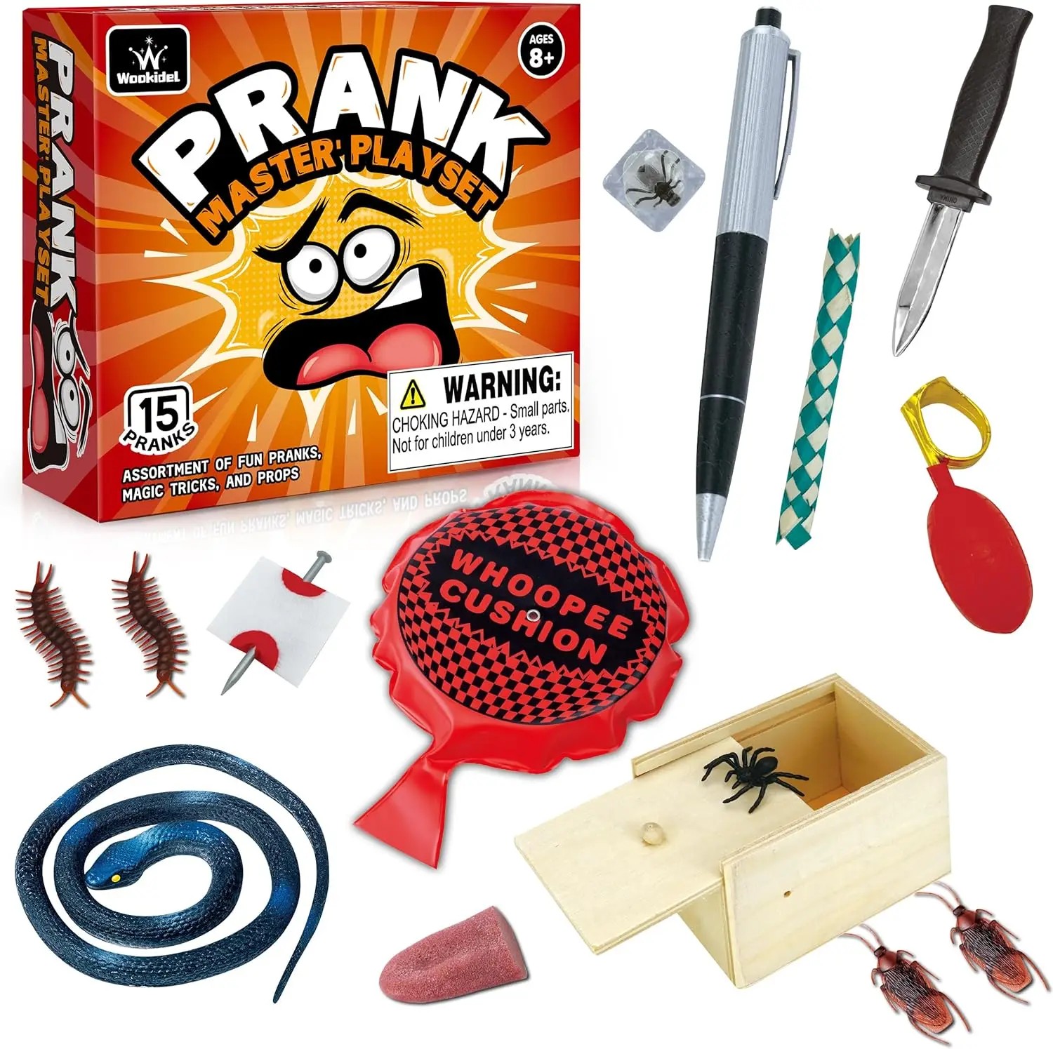 

25 PCS Prank Kit with Cool Funny Gifts for April Fools, Birthday, and Christmas Fun