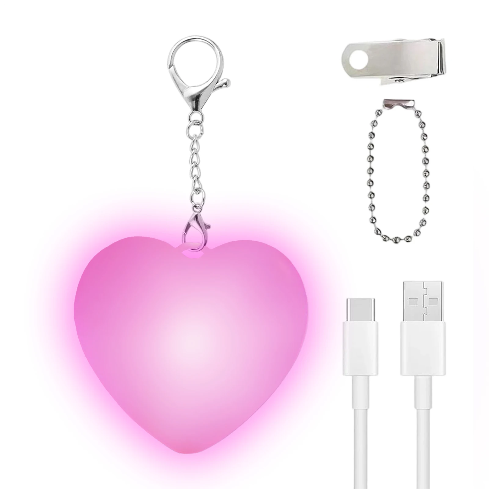 Love Wallet Handbag Touch Sensor Light Heart-shape LED Light Purse Bag Portable Automatic Sensor Rechargeable Keychain