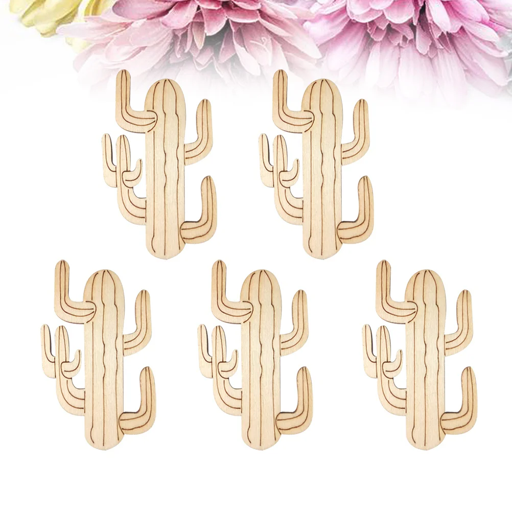 5 Pcs Slice Cactus Shaped Decorative naments for Craft Wall Window Door Table Crafts Accessories Bookshelf Home Decor