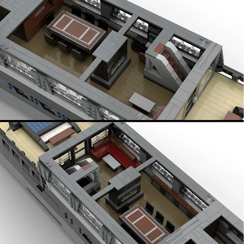 Moc Building Bricks Boat Model Large Luxury Yacht Mini Scale Technology Modular Blocks Gifts Toys For Children DIY Sets Assembly