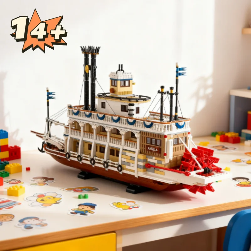 2025 nuevas Ideas 21356 conjunto de patatas de vapor del río más grande modelo bloques de construcción barco ladrillos juguetes regalo de cumpleaños para niños adultos