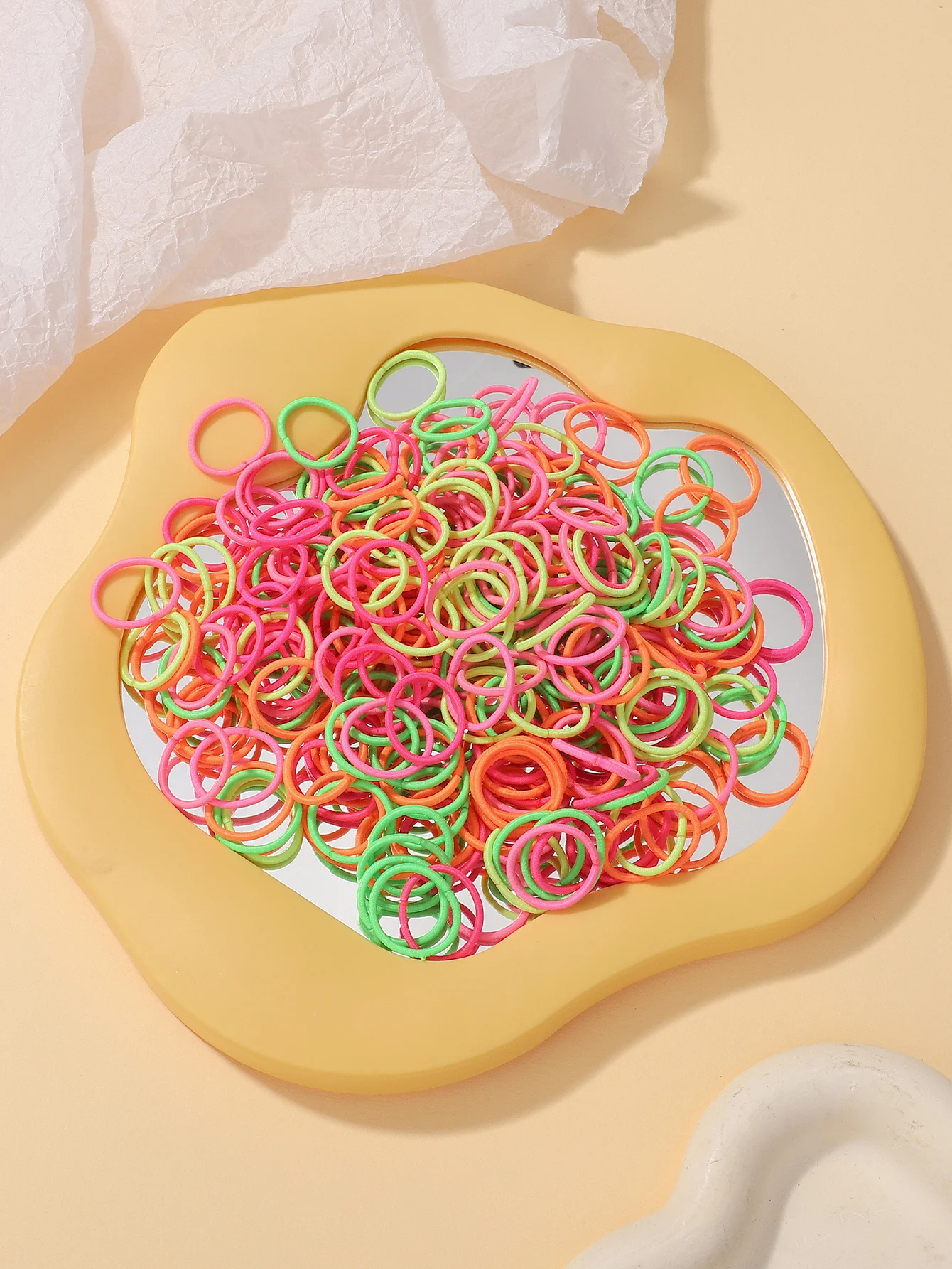 300 Stück Bunte Haargummis Für Babys & Mädchen – 2 Cm, Faltenfrei, Elastisch & Haarschonend