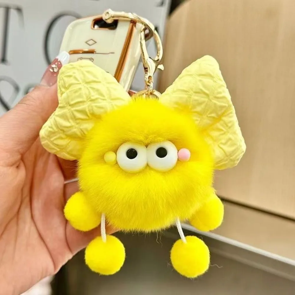 Soft Plush Keychain New Exquisite Briquettes Cute Keyring Doll Bow Bag Pendant Gift