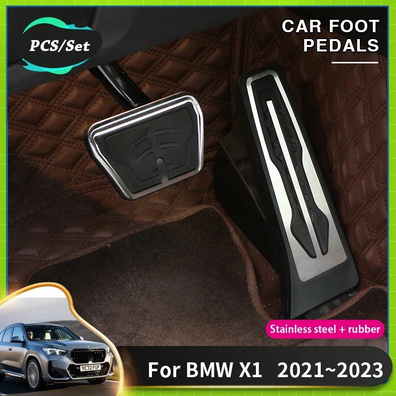 

Car Pedal Covers Non Slip Pad For BMW X1 iX1 U11 2021 2022 2023 AT MT Car No Drilling Gas Foot Brake Pedal Pads Auto Acessories