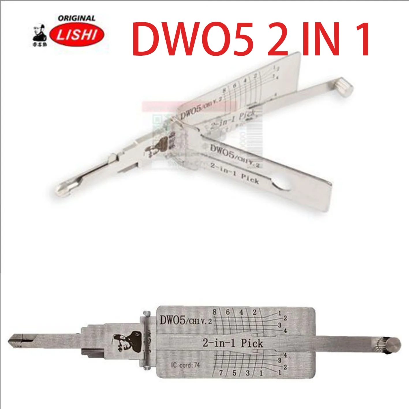 LISHI Auto. Pick - FOR HOLDEN FOR DAEWOO - Suits Keyways DAE-4 (DWO4 &DWO5) 8 Cuts - DR/BT