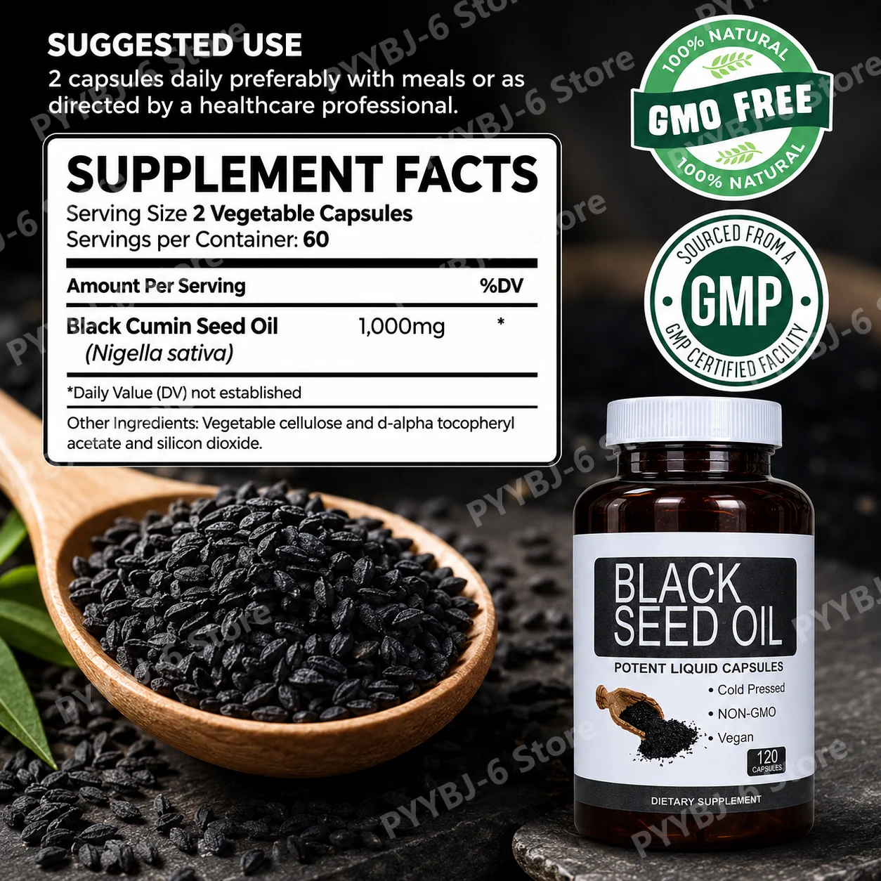 Black Seed Oil Capsules 1000mg - đánh giá và giá Castor Oil Cold Press
