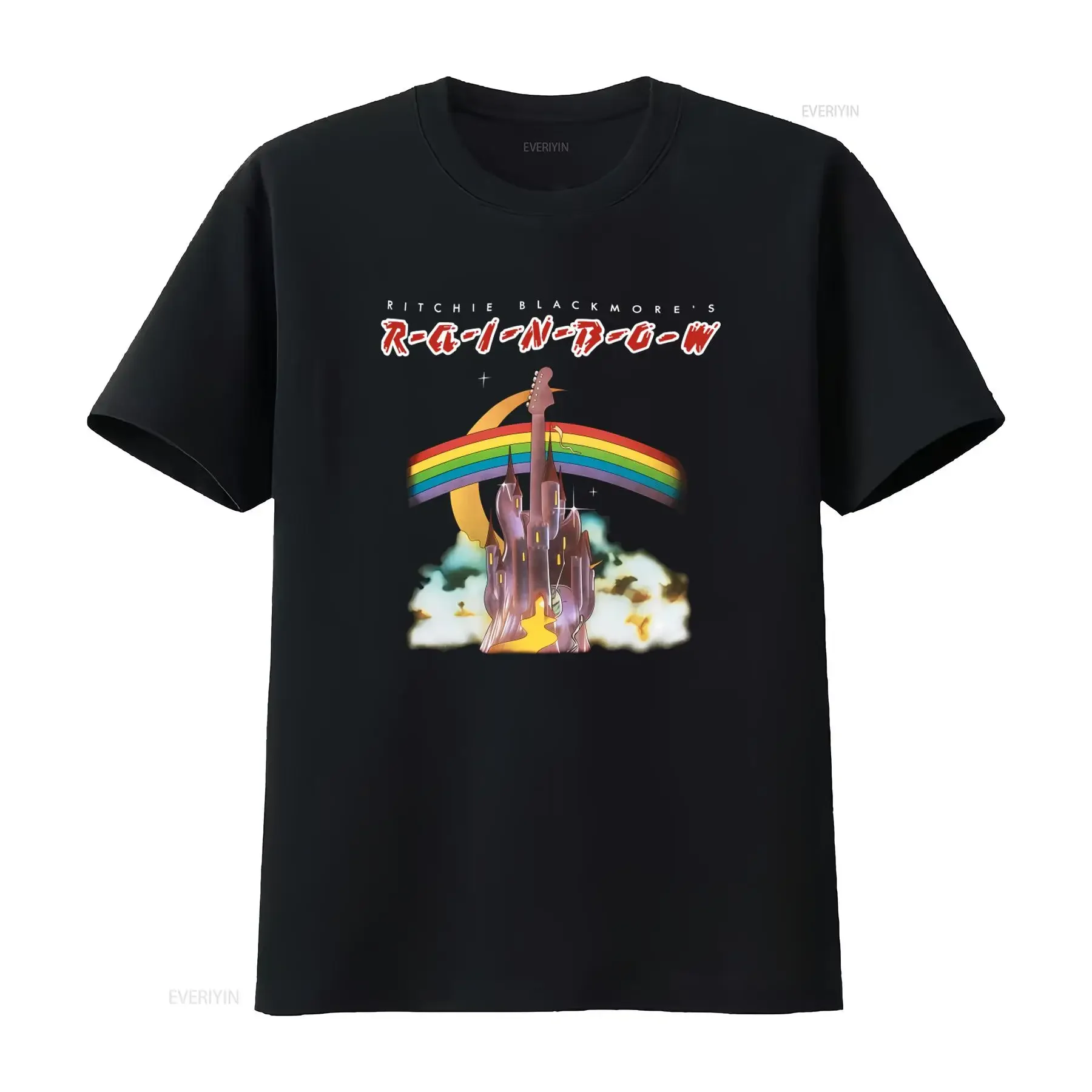 Camiseta Rainbow RITCHIE BLACKMORE Rock Band 100% Algodão Disponível em Todos os Tamanhos S a 5XL Vintage Lavada Respirável Unissex Moda