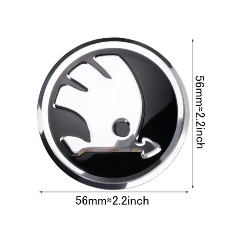 

2026 Hot For SKODA 4pcs 56/60mm Car Auto Wheel Center Cover Badge Stickers Hub Cap Replacement for Skoda VRS VII Rapid Octavia A