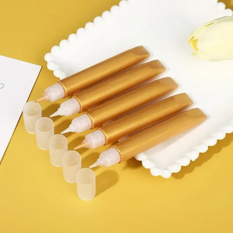 Gold 3D Three-dimensional Outline Pen Diy Hand-painted Tracing No Bake for Ceramic Metal Glass Acrylic Paint Drawing Waterproof