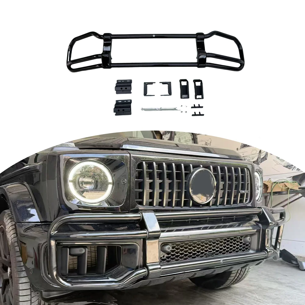 

2025y W465 G63 Bull Bar Front Guard Black Front Bumper Protector Bar New Upgrade Body Parts Exterior Car Parts
