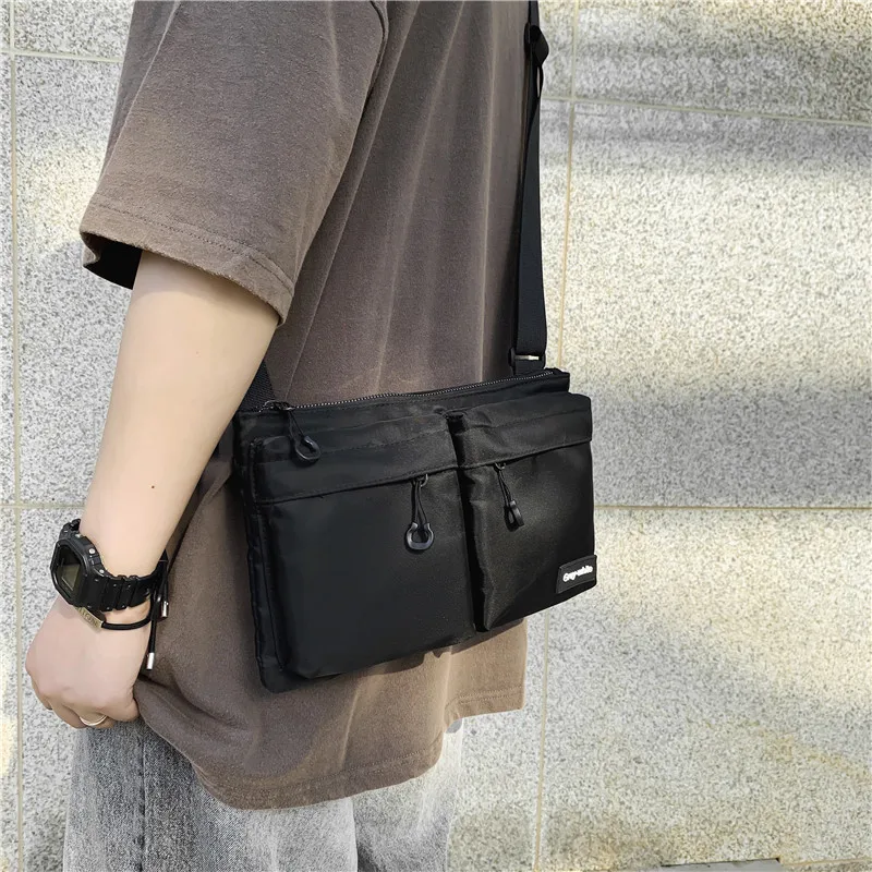 

Bla Casual Faion Crossbody Bag Sports Men's Single oulder Bag Versatile Office Small Square Bag een Cloth Bag