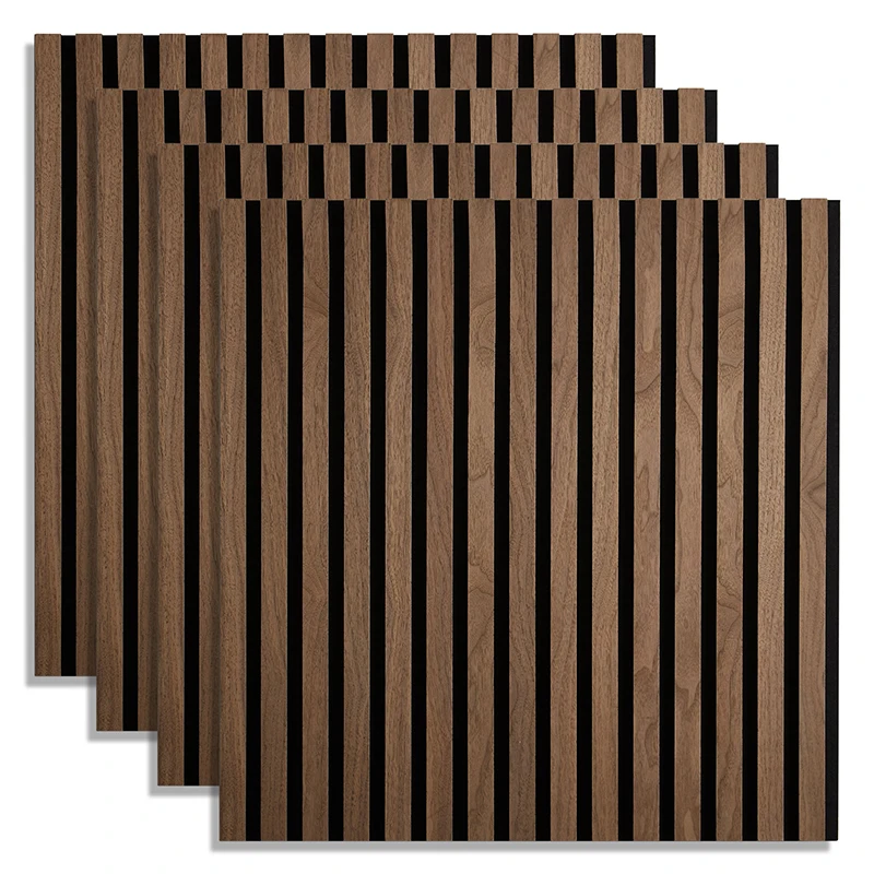 

High Quality Modern Interior 600mmx600mm Wood Slat Panel Decoration MDF Acoustical Panel Custom Acoustical Wall Panels