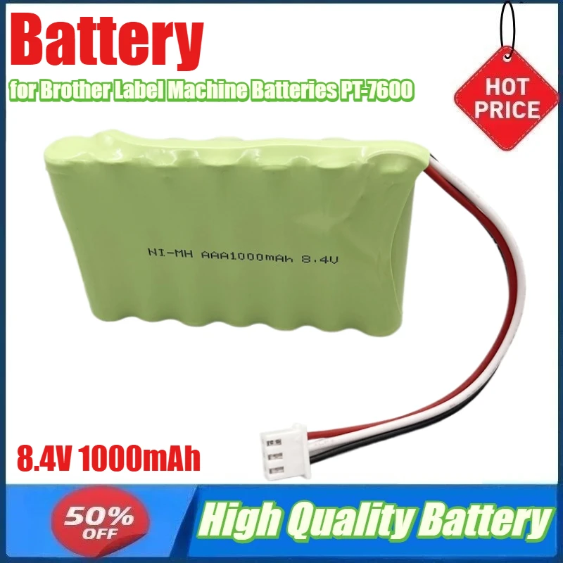 

8.4V 1000mAh Battery for Brother Label Machine Batteries PT-7600 BA-7000 Portable Printer Accessories Battery Pack