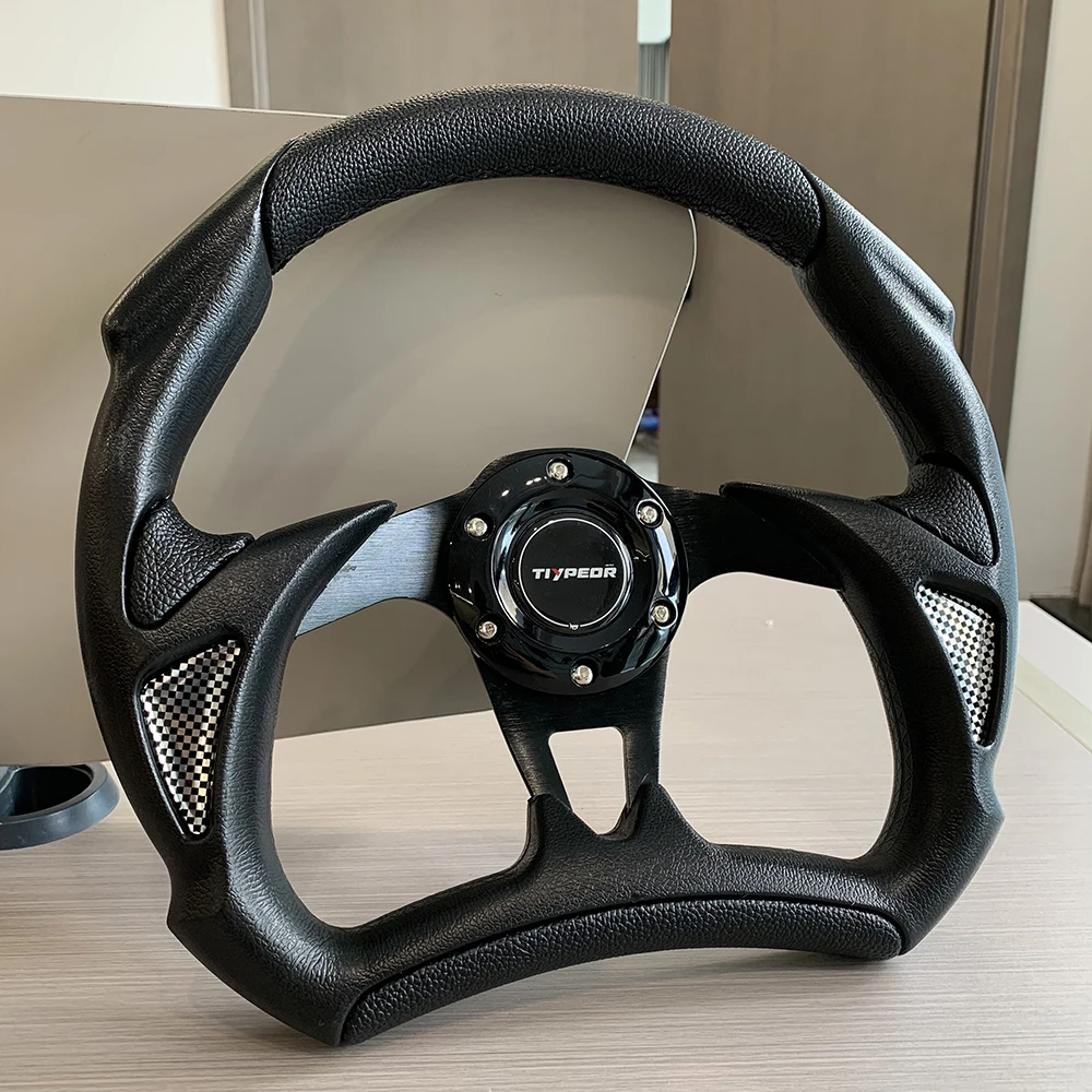 

13 Inch 320mm Universal Sports Racing Drift Leather Steering Wheel Pvc Materials Equipped With Horn