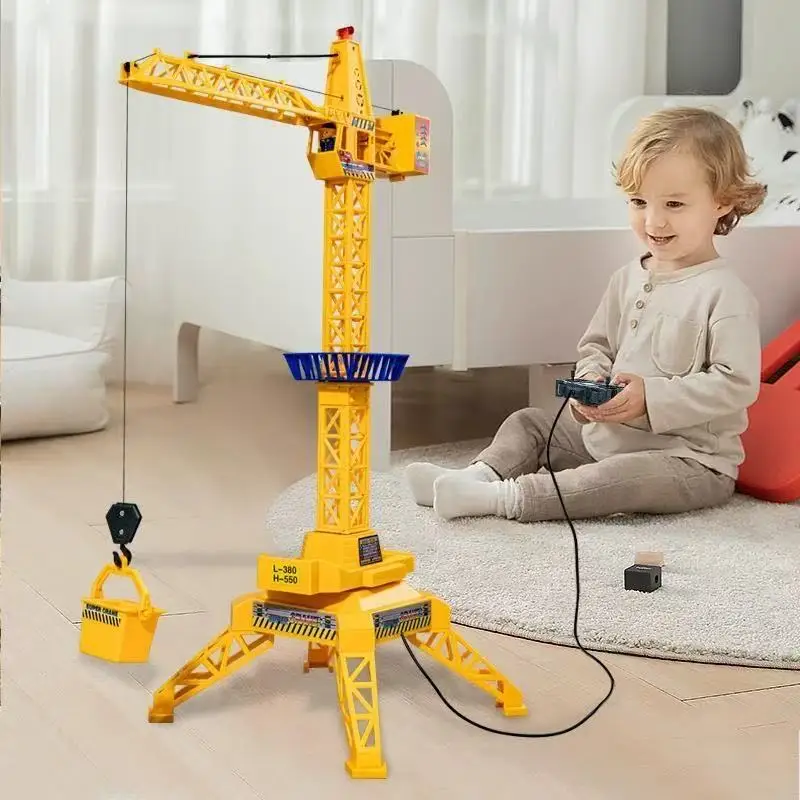 Symulacja Koparki Zabawka Nowy Dziwny Sterowany Przewodami Żuraw Budowlany Zabawki Przewodowy Pilot Zdalnego Sterowania Samochód RC Prezent dla Dzieci