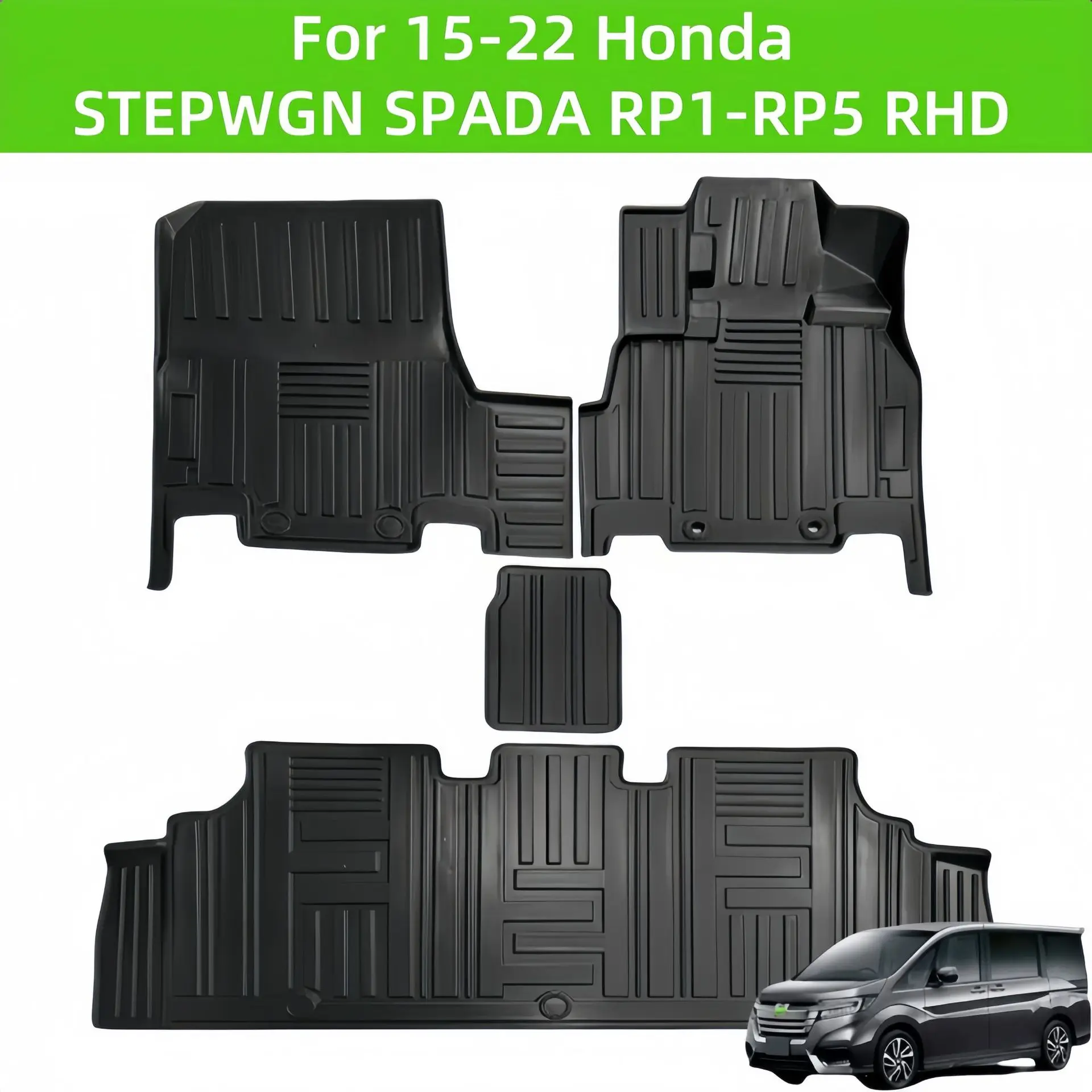 

Car Floor Mats & Trunk Mat for 2015 - 2022 Honda STEPWGN SPADA RP1 - RP5 RHD Waterproof Durable Anti - Slip Easy to Clean
