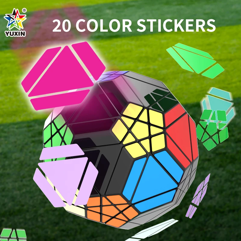 [JudyCube] Yuxin Soccer Megaminx 20 adesivi colorati Magic Speed Cube YUXIN Calcio a venti assi