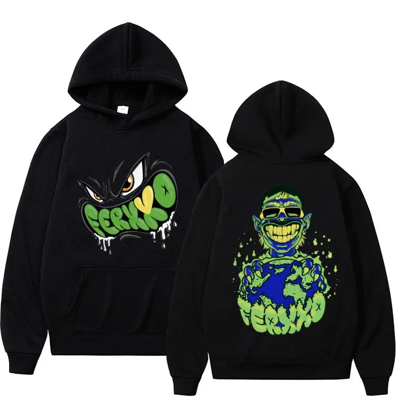 Feid Monster Ferxxo on Top of World Sixdo Hoodies Men's Women Vintage Fashion Hip Hop Sweatshirt Casual Fleece Hoodie Streetwear