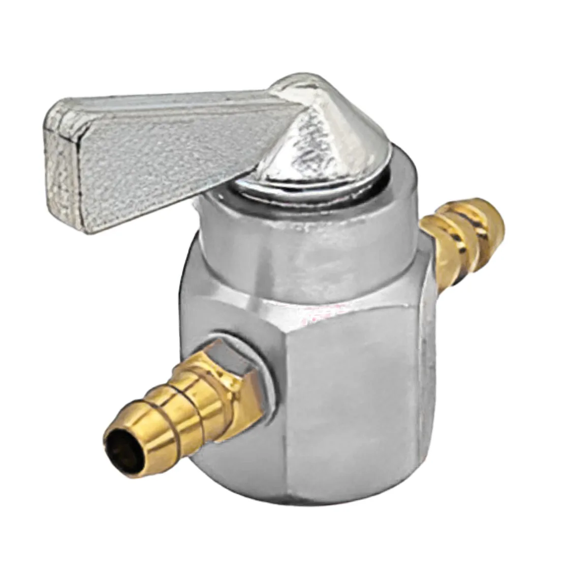 Silver Fuel Tap Valve Switch on/off fit for Scooter Quad Motorcycle Moped Universal 6mm