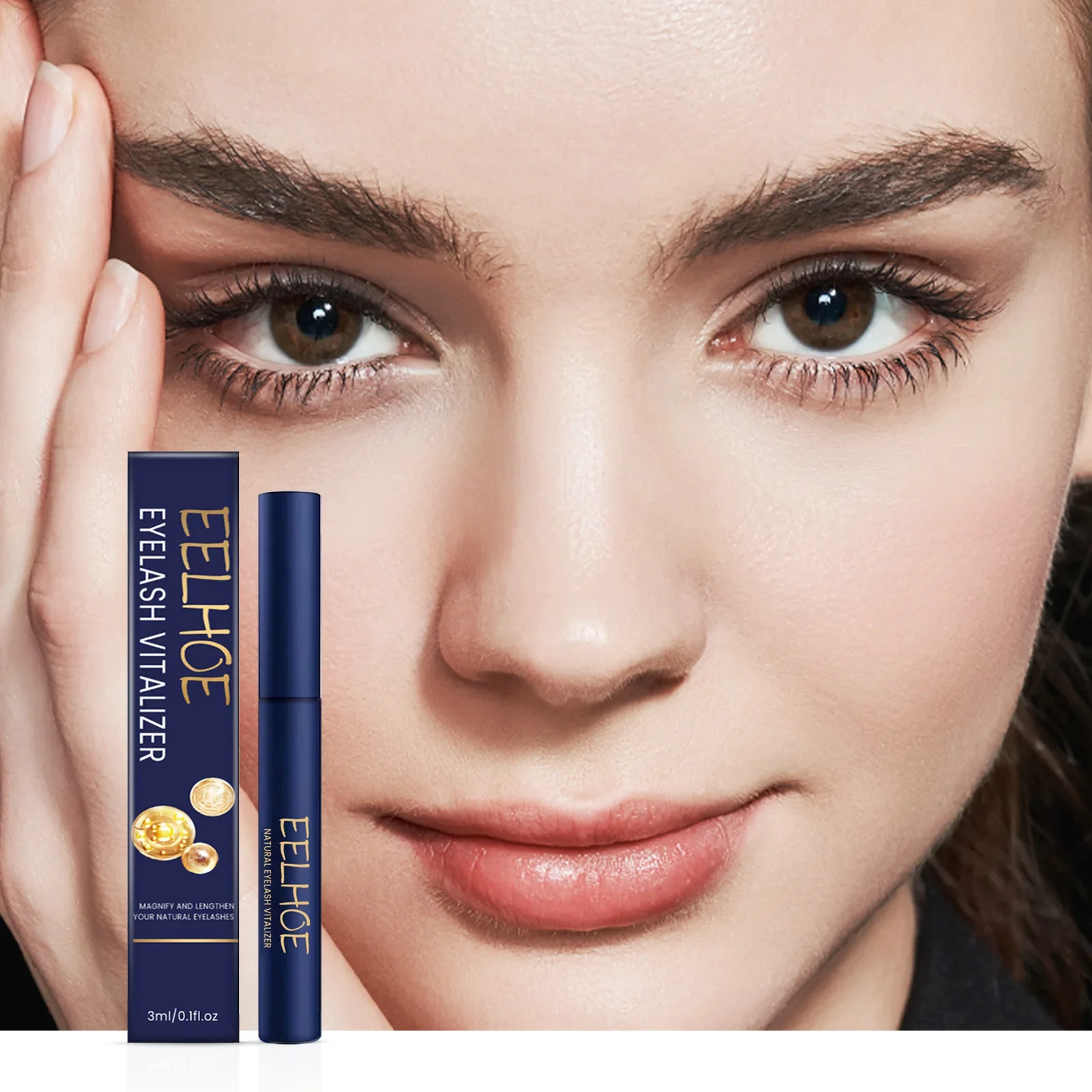 EELHOE Mascara Natürliches Wimpernwachstumsserum, vollere, voluminöse Augenbrauen, längere Wimpern, Wimpernverstärkung, Wimpernlift, Verdickung