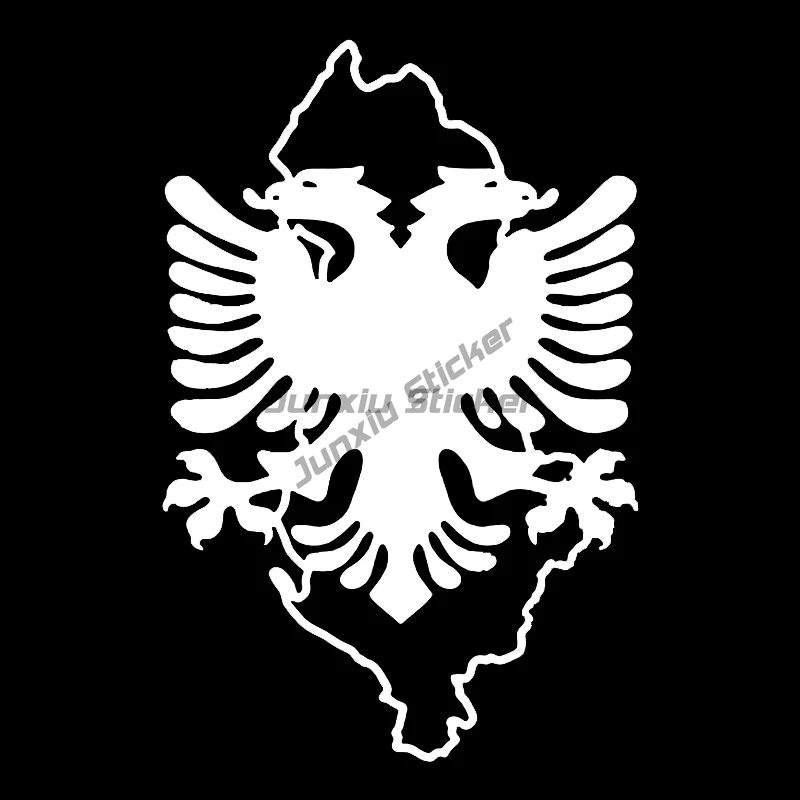 Albania Flag Map Eagle Creative Sticker for Covered Scratch Decorate Wall Room Car Truck Motorcycle Window Van Decal Accessories